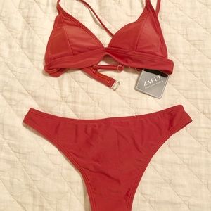 ZAFUL Padding Bikini Set- Chestnut Red